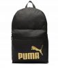 Puma Phase fekete-arany hátitáska, hátizsák 44×31 cm