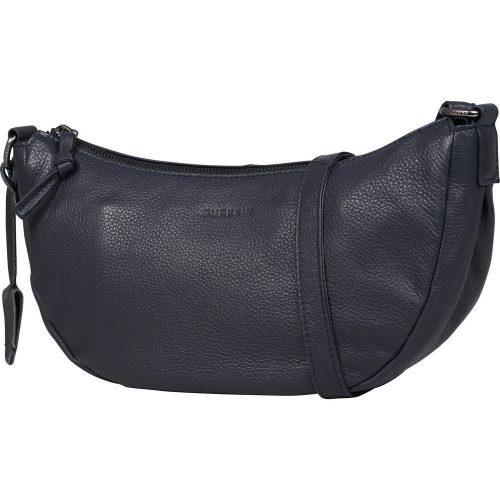 Burkely Lush Lucy sötétkék női bőr oldaltáska, crossbody 30 x 15 cm