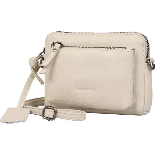 Burkely Lush Lucy törtfehér női bőr mini válltáska, crossbody 22 x 14 cm