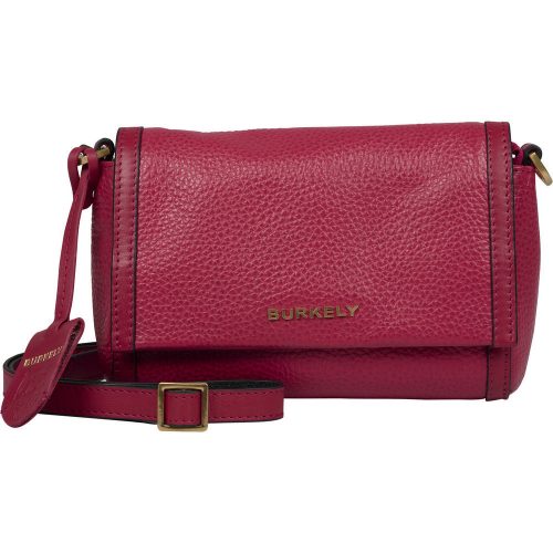 Burkely Keen Keira magenta színű női bőr oldaltáska, crossbody