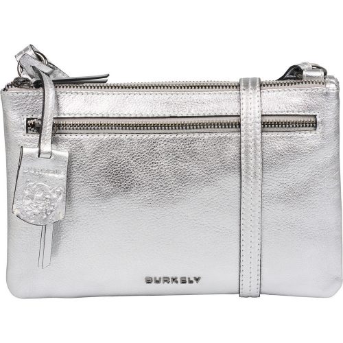 Burkely Rock Ruby ezüst női bőr oldaltáska, crossbody