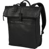 Burkely Minimal Manson Rolltop fekete bőr hátizsák, laptoptartóval 14"  37 x 29 cm