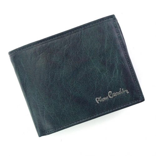 Pierre Cardin FOSSIL TILAK12 325 RFID kék férfi bőr pénztárca 12,5 x 9,7 cm