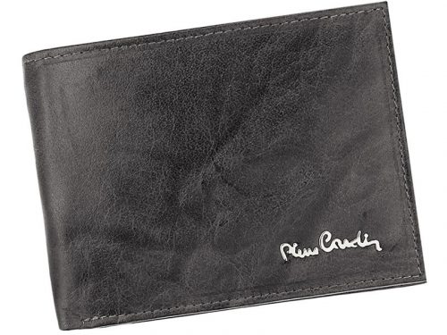 Pierre Cardin FOSSIL TILAK12 8805 RFID szürke férfi bőr pénztárca 12,5 x 9,5 cm