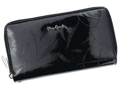 Pierre Cardin 02 LEAF 118 fekete női bőr pénztárca 20 x 11 cm