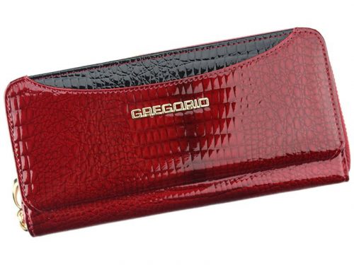 Gregorio GP-111 piros női bőr pénztárca 19 x 9.5 x 3.5 cm