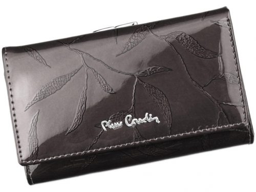 Pierre Cardin 02 LEAF 108 szürke női bőr pénztárca 14,5 x 8,5 cm