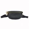 Patrizia 417-003 GOLD fekete női bőr övtáska, crossbody 25 x 15 x 6 cm