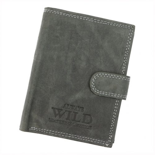 Wild N4L-P-CHM RFID fekete férfi bőr pénztárca 10.5 x 13 x 3 cm