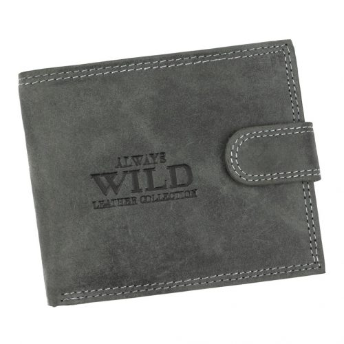 Wild N992L-P-CHM RFID fekete férfi bőr pénztárca 12.8 x 10.5 x 2.8 cm