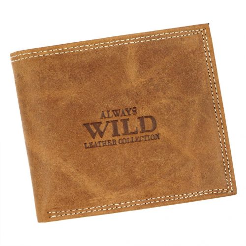 Wild N992-P-CHM RFID barna férfi bőr pénztárca 12.2 x 10.5 x 2.5 cm