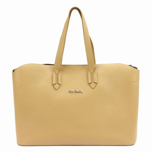 Pierre Cardin FRZ 1819   homok női bőr kézitáska 37 x 24 x 16 cm