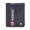 Nordee GW-10 RFID fekete férfi bőr pénztárca 10 x 12 x 2 cm