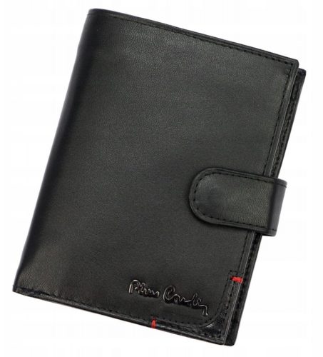 Pierre Cardin fekete férfi bőrpénztárca, RFID 10,5 × 13 cm