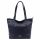 MiaMore 01-058 navy kék női bőr válltáska, shopper 40 x 30 x 12 cm