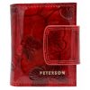 Peterson PTN 42329-BF piros női marhabőr pénztárca