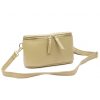 Luka 01-001 GOLD bézs női bőr oldaltáska, crossbody 22 x 13 x 7 cm