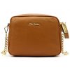 Pierre Cardin FRZ 1848  női barna bőr válltáska, oldaltáska, crossbody 21 x 17 x 10 cm