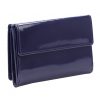 Mato Grosso 0900-32 RFID navy lakkbőr női pénztárca 12 x 8.5 x 3 cm