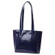 Florence 47 navy női bőr kézitáska 39 x 28 x 10.5 cm