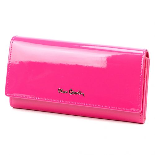 Pierre Cardin 07 SHINY 100 magenta női rostbőr-bőr pénztárca 18,5 x 10 cm