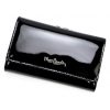 Pierre Cardin 07 SHINY 108 fekete női rostbőr-bőr pénztárca 14,5 x 9 cm