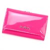 Pierre Cardin 07 SHINY 108 magenta női rostbőr-bőr pénztárca 14,5 x 9 cm