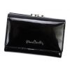 Pierre Cardin 07 SHINY 117 fekete női rostbőr-bőr pénztárca 12,5 x 9 cm