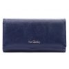 Pierre Cardin 06 ITALY 121 navy női marhabőr pénztárca 19 x 10.5 x 4 cm