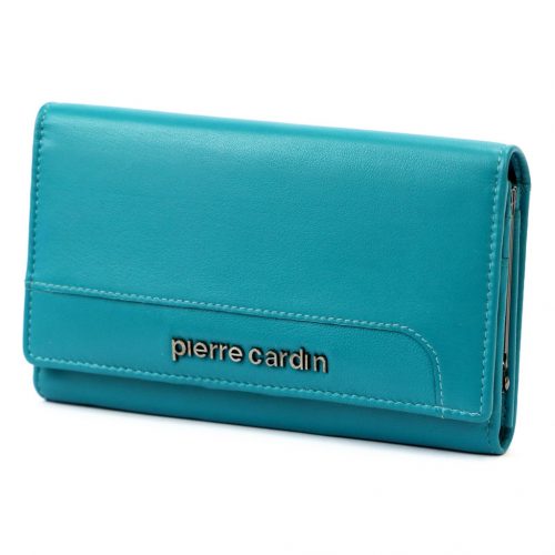 Pierre Cardin TILAK131 455 türkiz női bőr pénztárca 16 x 9,5 cm