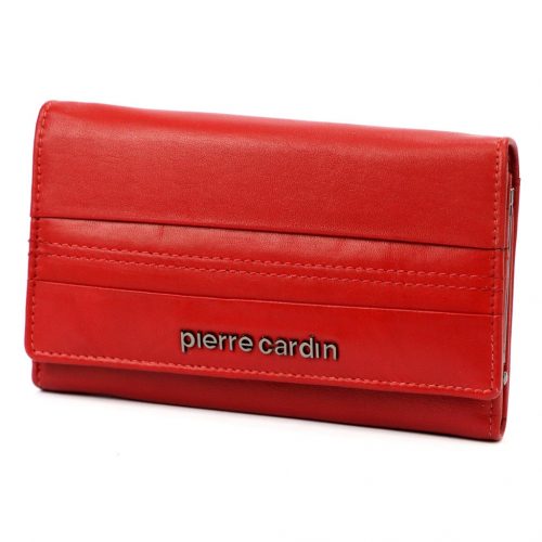 Pierre Cardin TILAK130 455 piros női bőr pénztárca 16 x 9,5 cm