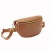 Patrizia 417-003 GOLD homok színű női bőr övtáska, crossbody 25 x 15 x 6 cm