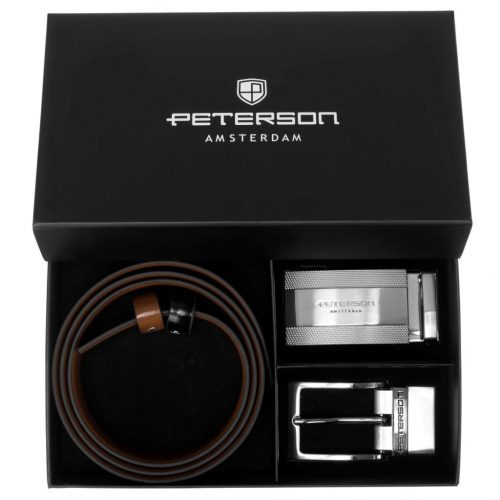 Peterson PTN KL-B007-S001 BLACK-BROWN marhabőr férfi ajándék szett