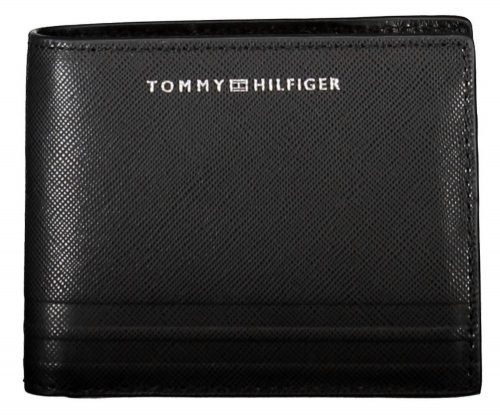 Tommy Hilfiger fekete férfi bőr pénztárca 12 x 10 cm