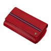 Choice női selyemfényű piros bőr pénztárca