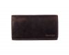 GreenLand Nature sötétbarna bőr pénztárca, brifkó 17,5 x 10 cm
