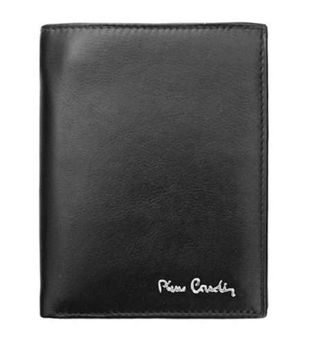 Pierre Cardin fekete, férfi bőr pénztárca, RFID 10 × 13 cm 