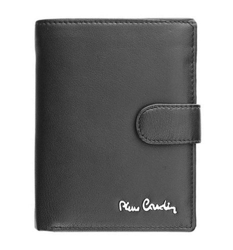 Pierre Cardin fekete, férfi bőr pénztárca, RFID 10 × 13 cm 