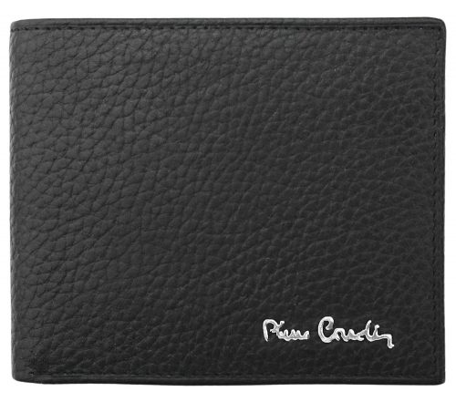 Pierre Cardin férfi fekete bőr pénztárca 11×9 cm