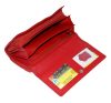 La Scala piros színű, női, bőr nagyméretű pénztárca 19 x 10 cm