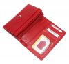 La Scala női, piros bőr pénztárca 15 × 10,5 cm