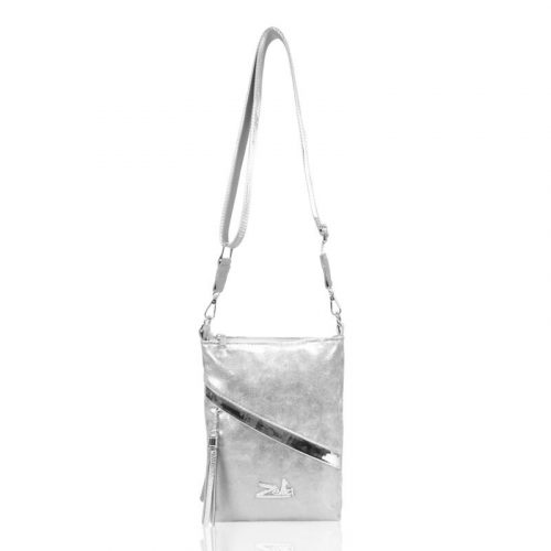 Zellia Monaco női ezüst oldaltáska, crossbody 26 x 18 cm