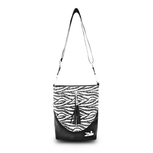 Zellia női zebra mintás oldaltáska 30 x 23 cm